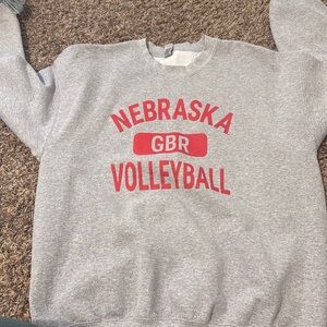 nebraska volleyball crewneck